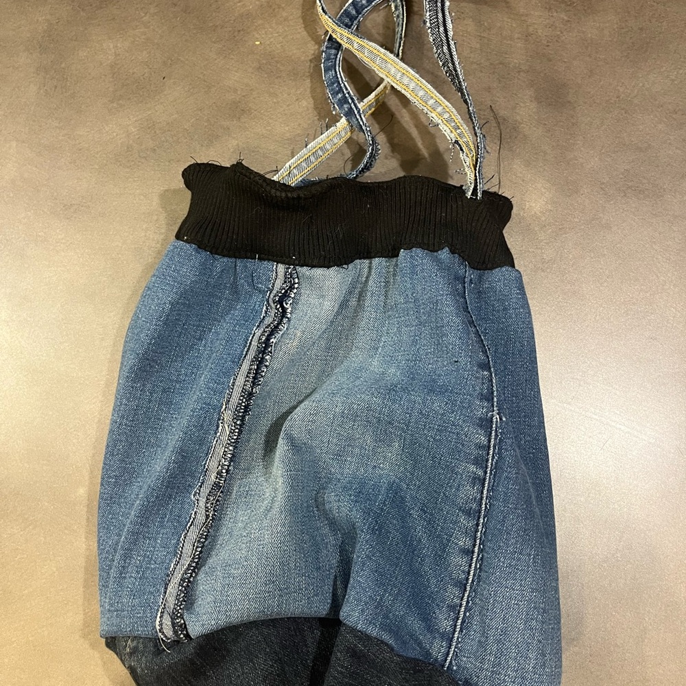 Hand made - one of a kind, Casual Blue Denim Women's Overall Bag